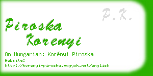 piroska korenyi business card